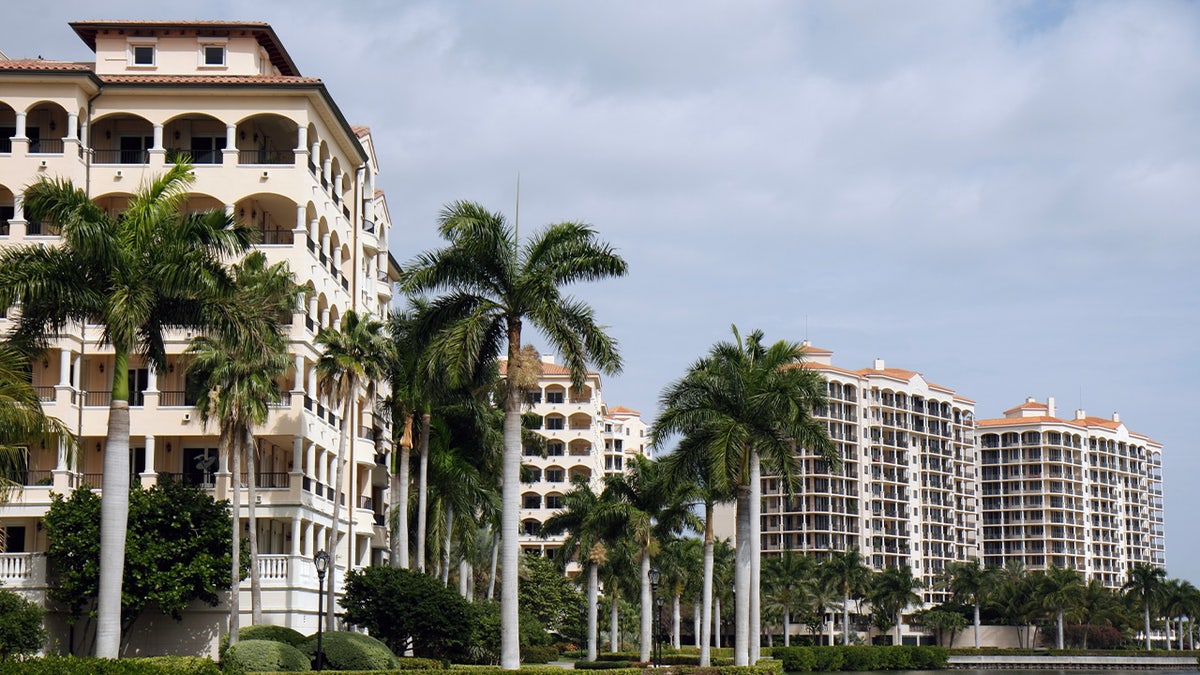 Apartment buildings on the water front