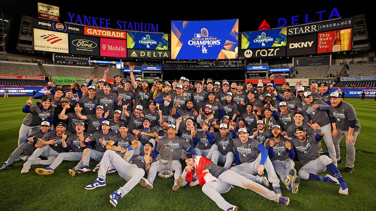 The Dodgers Celebrating the World Series