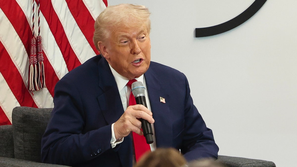 President Donald Trump speaks at the Business Roundtable quarterly meeting in Washington, D.C., on Tuesday, March 11, 2025.