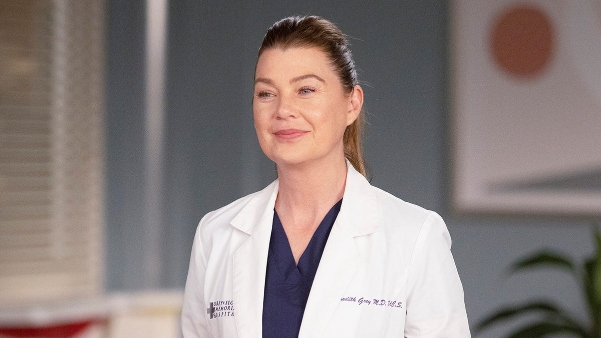 Ellen Pompeo as Dr. Meredith Gray at Gray's Anatomy