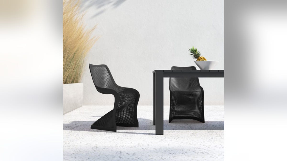Add some unique chairs to your outdoor dining area.