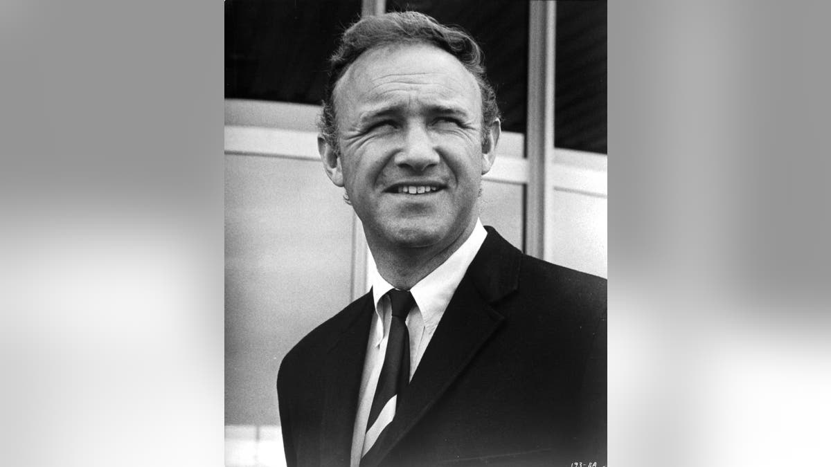 Black and white photo of Gene Hackman