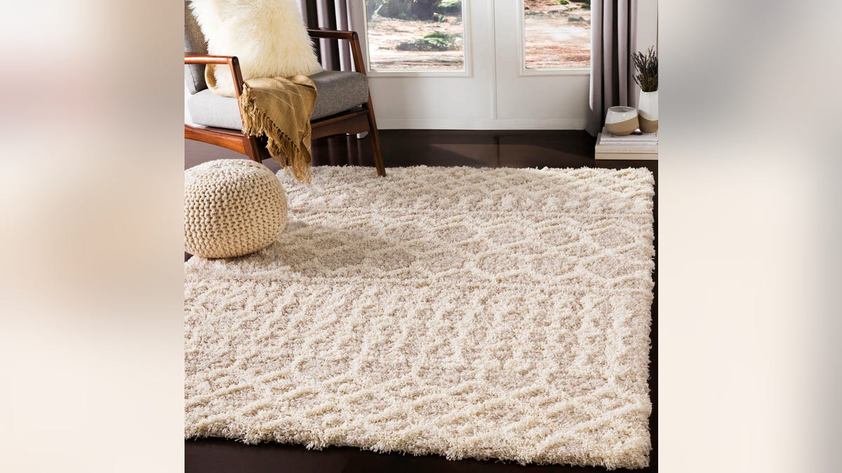 Add a bohemian vibe to your living area with this rug.