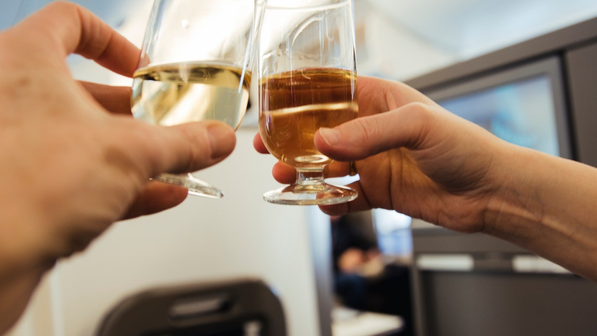 Drinking on the plane