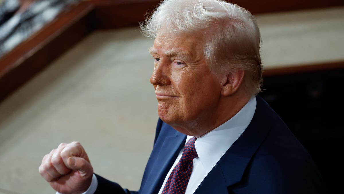 President Donald Trump closeup shot from address to Congress