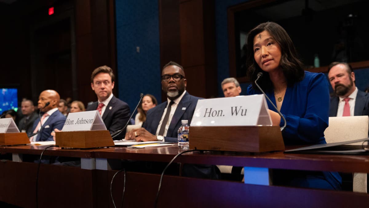 WASHINGTON, DC- MARCH 5: Boston Mayor Michelle Wu testifies during a House Committee on Oversight and Government Reform hearing titled "A Hearing with Sanctuary City Mayors" in Washington, DC on March 5, 2025. (Photo by Nathan Posner/Anadolu via Getty Images)