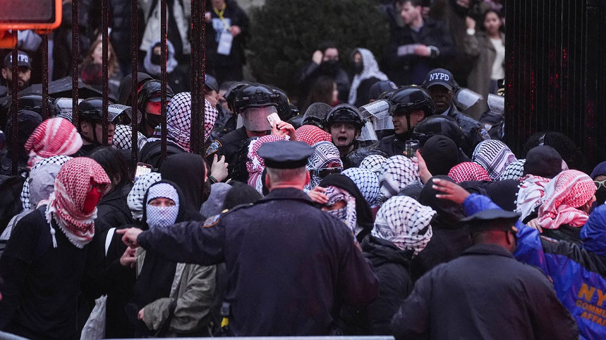 Anti-Israel protesters at Columbia