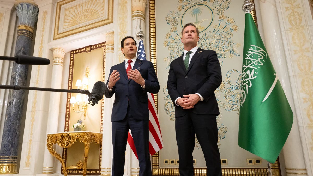 Sec. of State Marco Rubio and national security adviser Mike Waltz in Jeddah, Saudi Arabia 