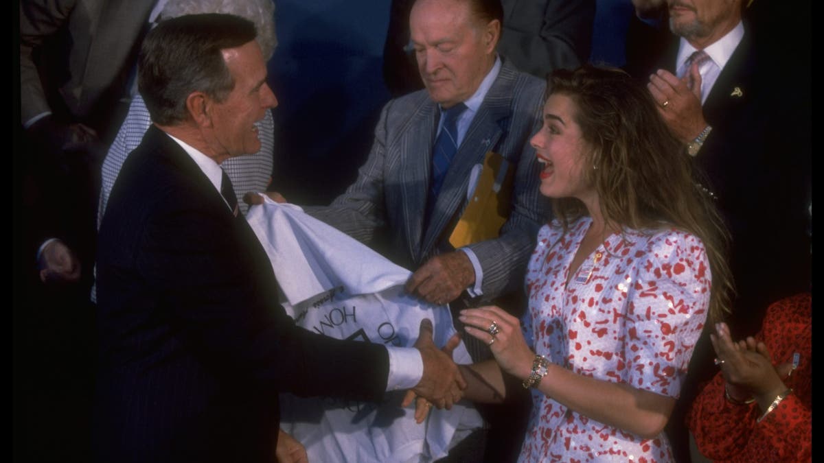 Brooke Shields and President George H.W. Bush