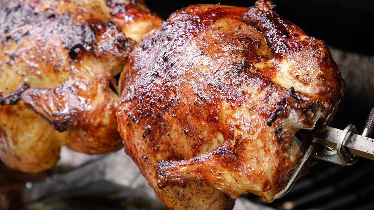 Close-up of barbecue chicken