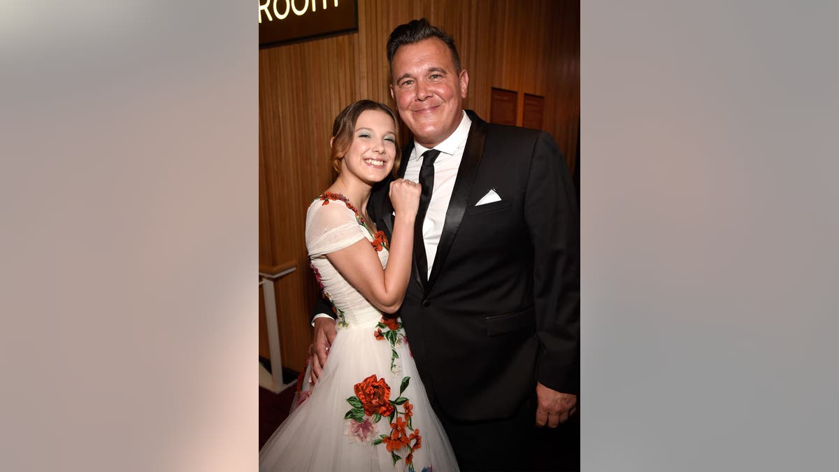 millie bobby brown and dad robert brown