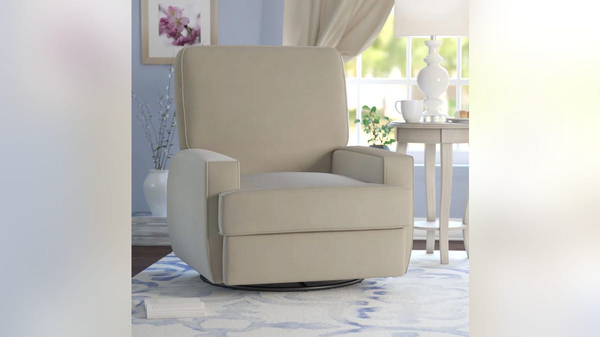 This reclining glider is perfect for a nursery.