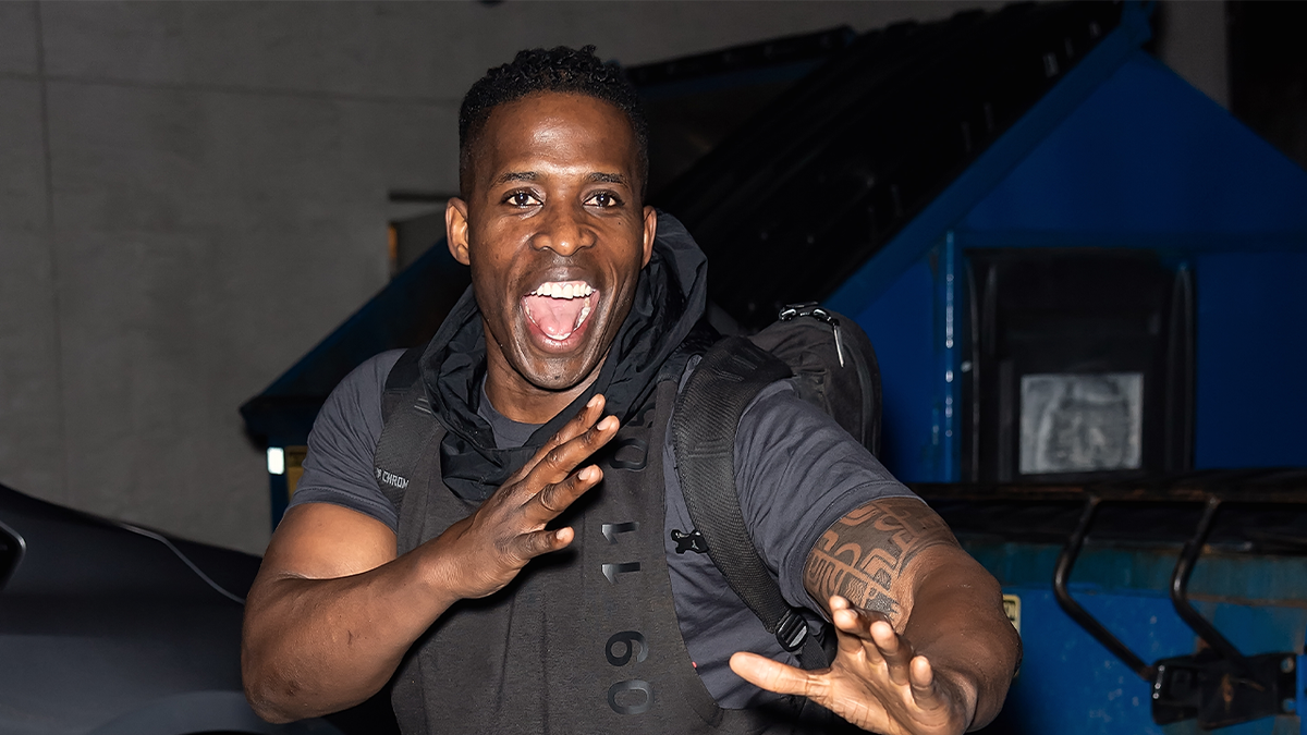 Godfrey poses outside a comedy venue in Philadelphia in Nov. 2020