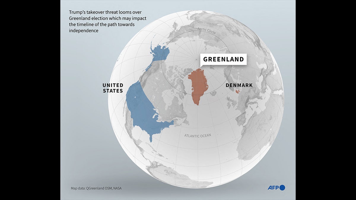 El mapa de Groenlandia muestra proximidad a EE. UU. Y Canadá