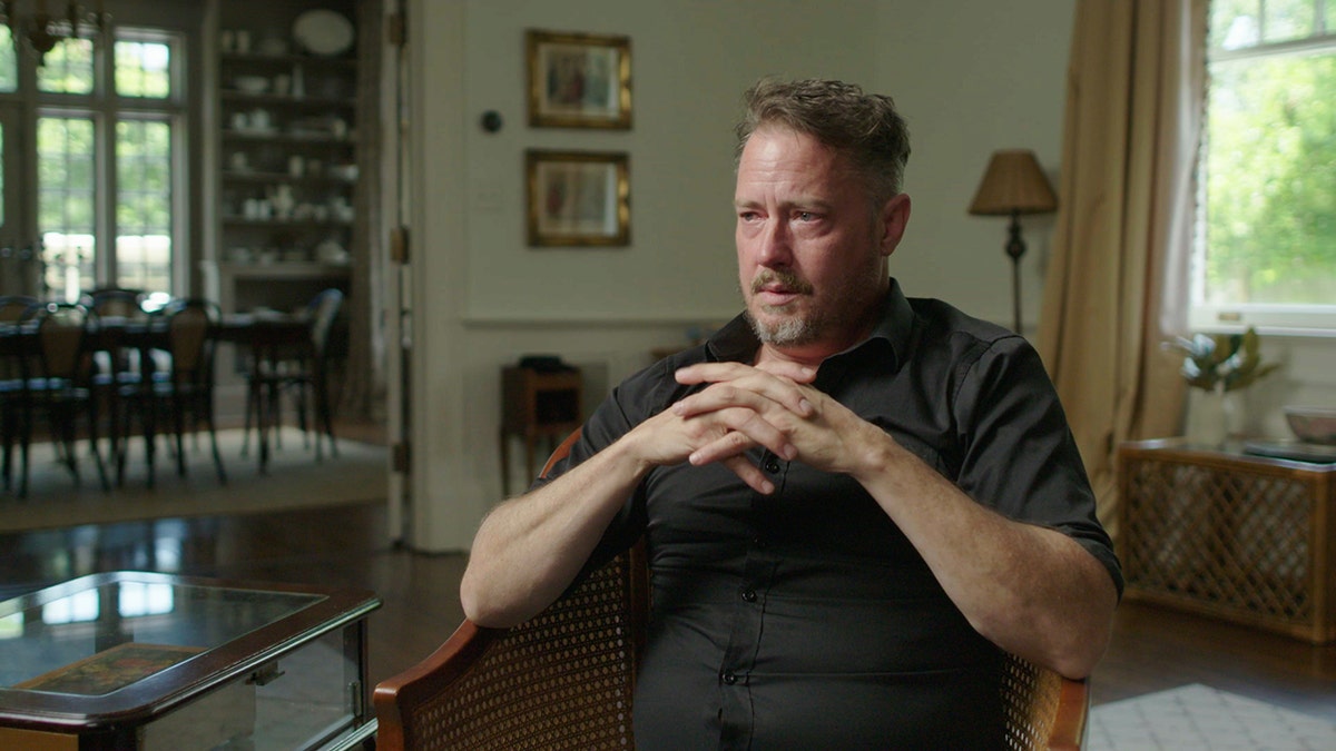 Jeremy London sitting down during an interview