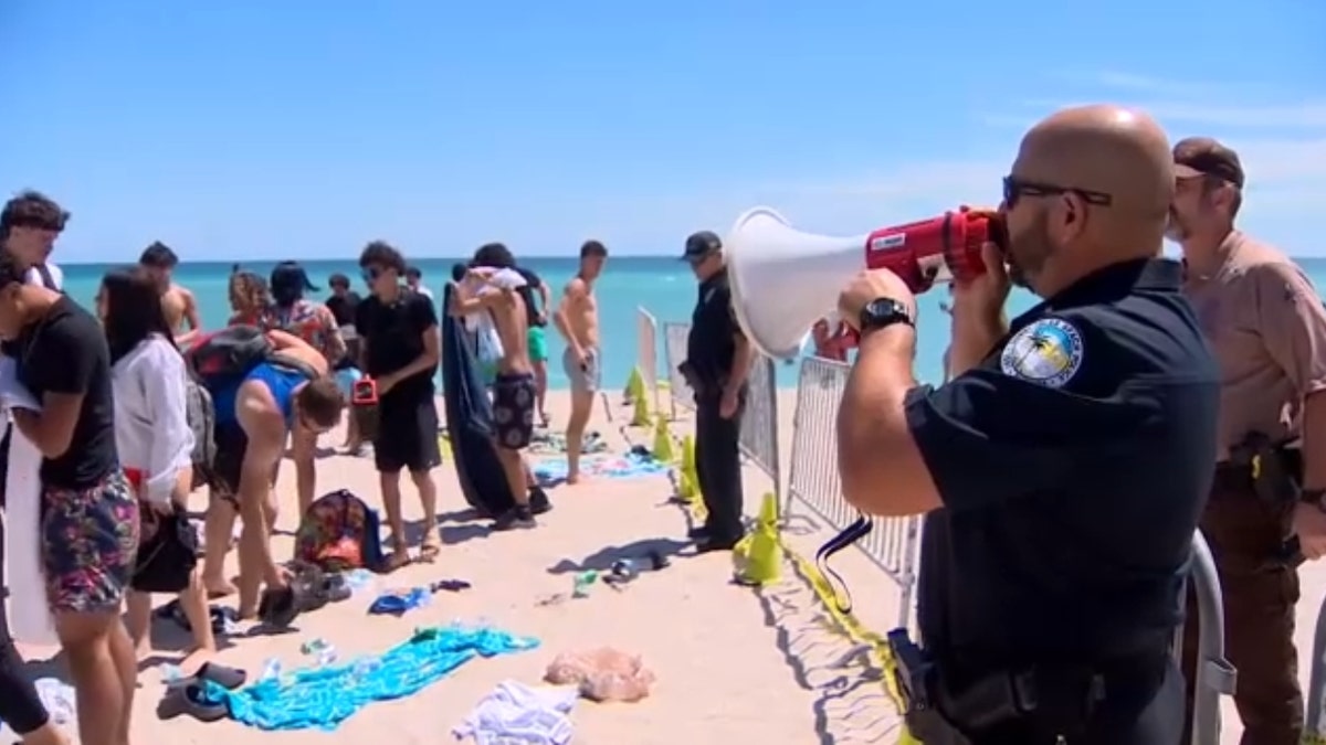 Sunny Isles police disperse a large spring-break gathering on Friday