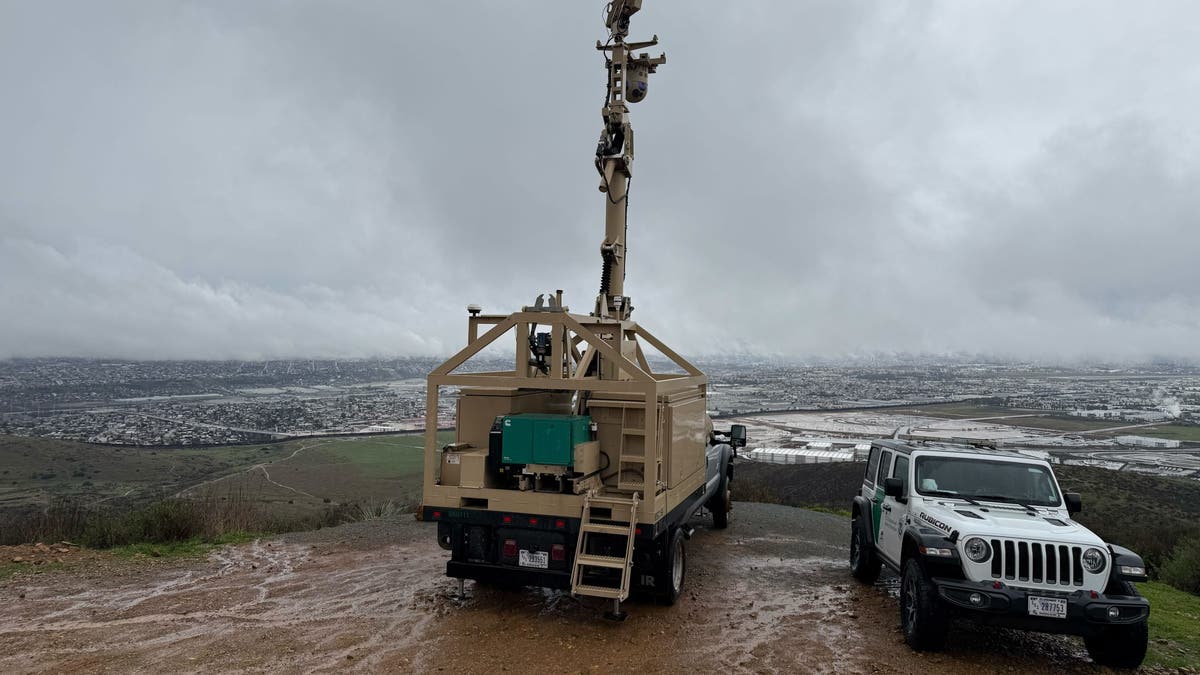 Army surveillance truck on border