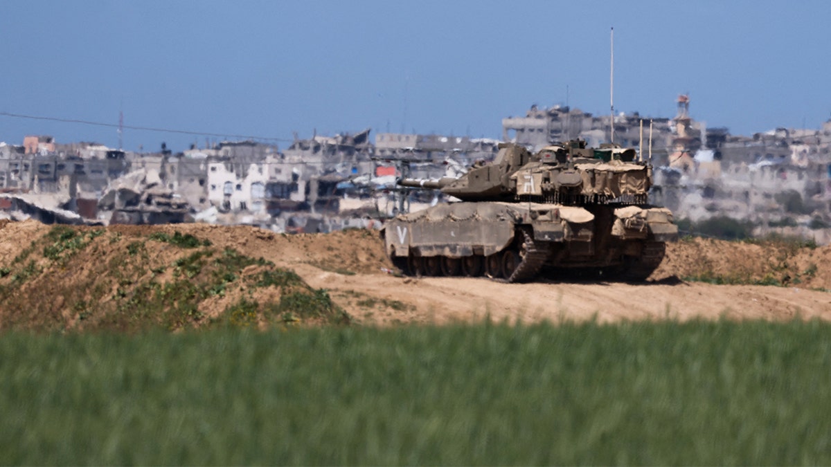 Near the border between Israeli tanks and Gaza