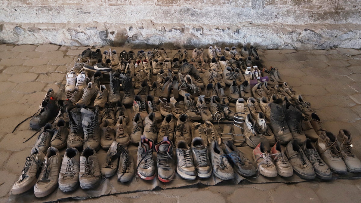 Shoes lined up