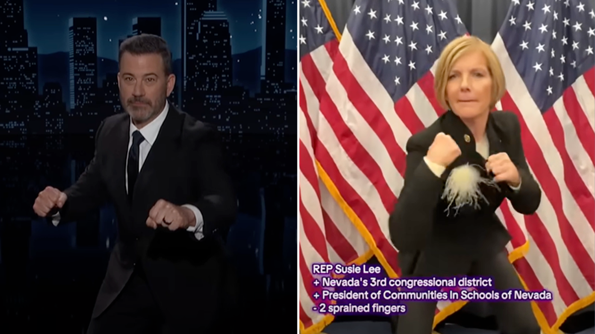 Jimmy Kimmel mocks a video of the Democrats