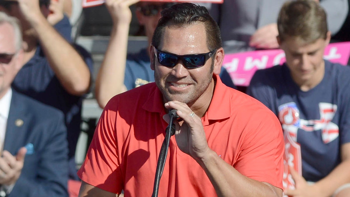 Johnny Damon at a Trump rally