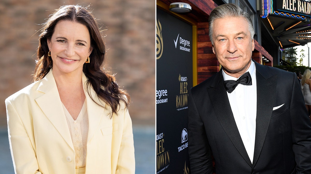 Side by side photos of Kristin Davis and Alec Baldwin