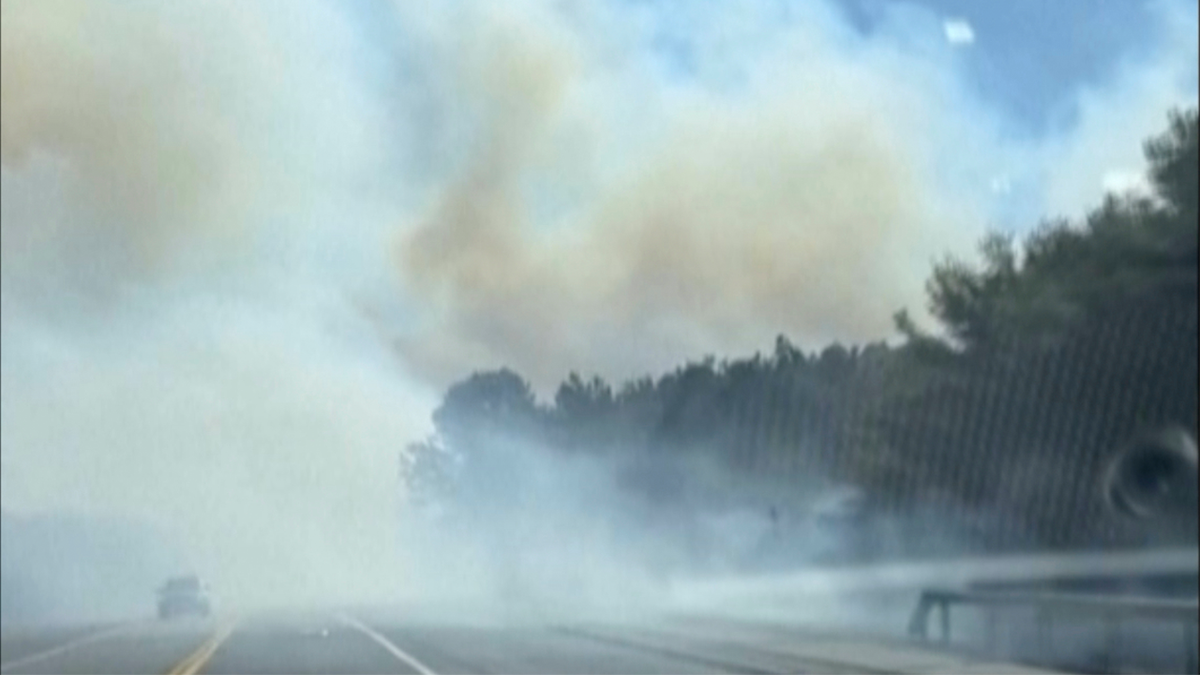 Smoke from fires in New York's Long Island