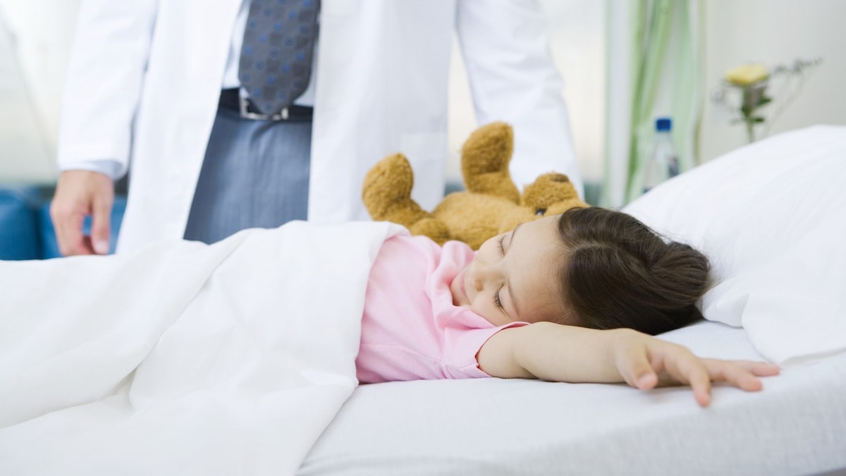 Little girl in the hospital