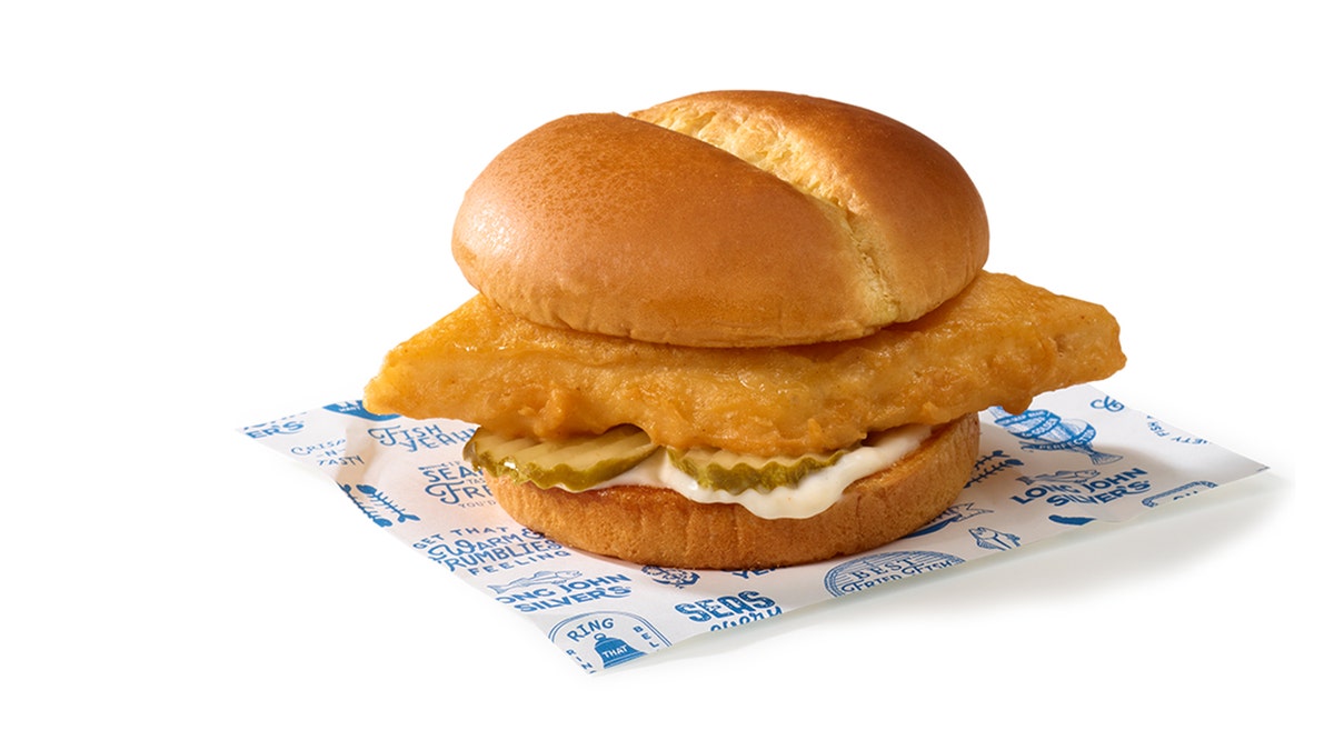 This is Long John Silver's Classic Fish Sandwich.