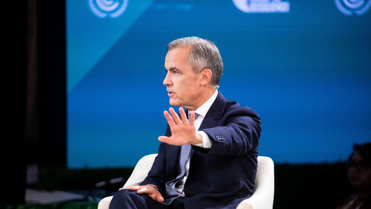 Mark Carney, then the head of the head of the head for Brookfield Asset Management Inc, speaks during the climate operation of the United Nations: 21 September, 2022, 2022 Zero and Sustainability Forum in New York 