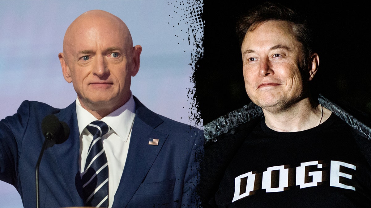 Left: Senator Mark Kelly; Right: Elon Musk