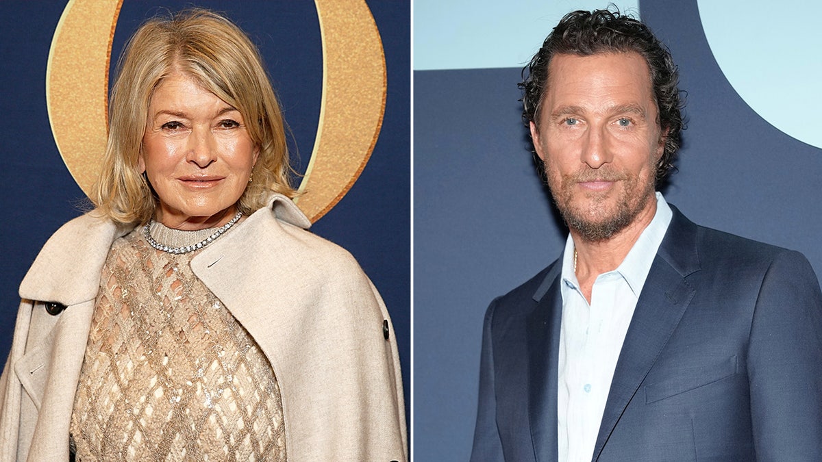 Side by side photos of Martha Stewart and Matthew McConaughey