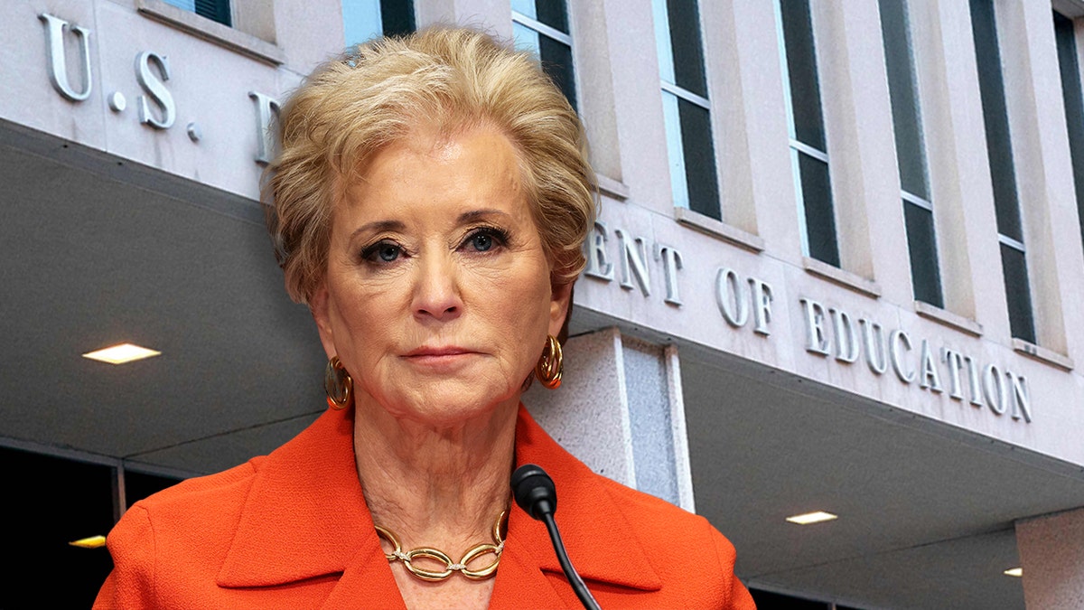 Linda McMahon, Education Dept building photo illustration