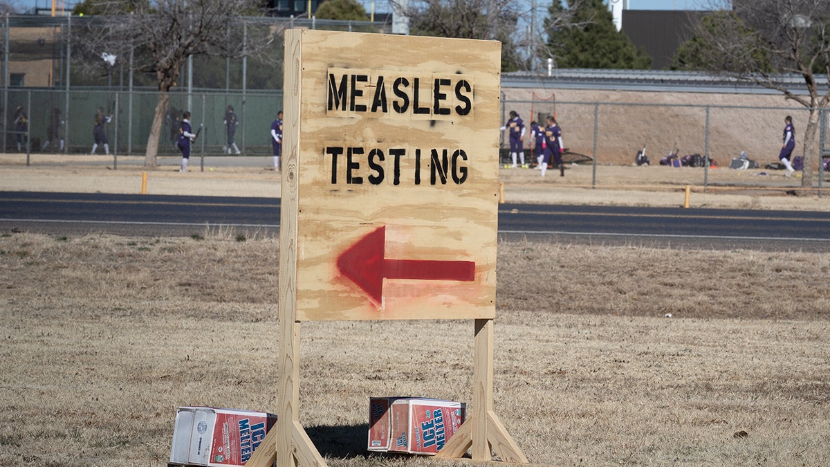 measles testing sign