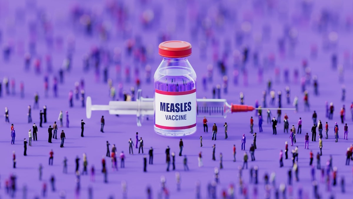 Measles vaccine concept