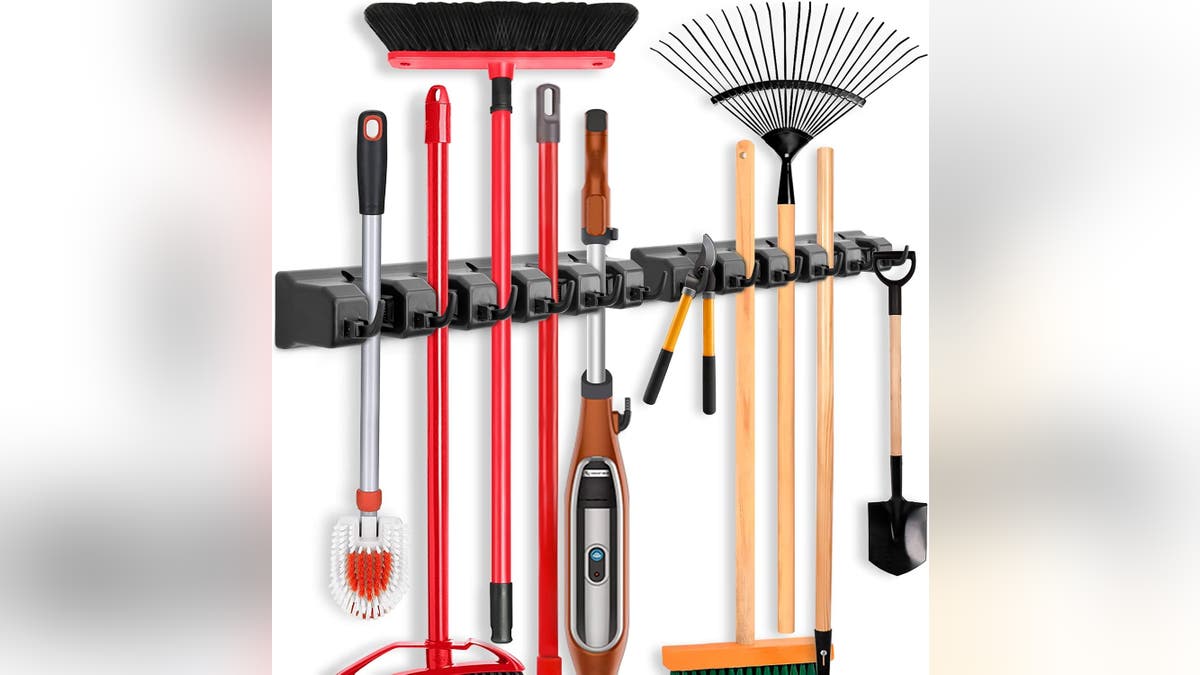 Organize your cleaning tools with these holders.