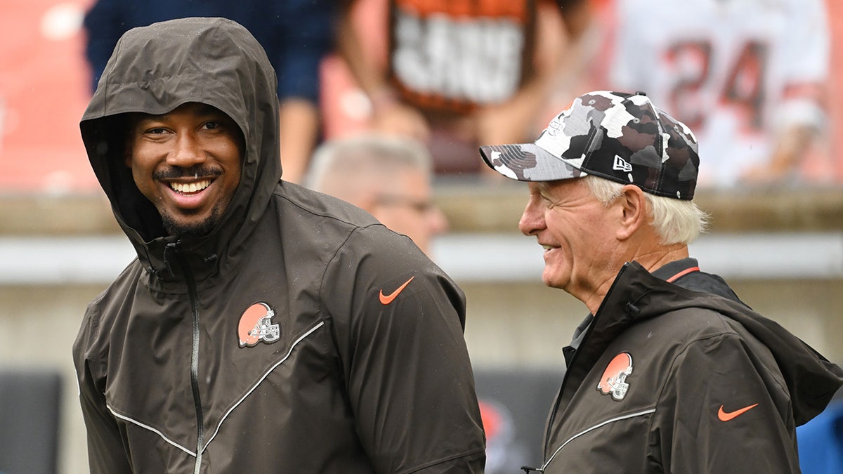 Myles Garrett Jimmy interact with HEM