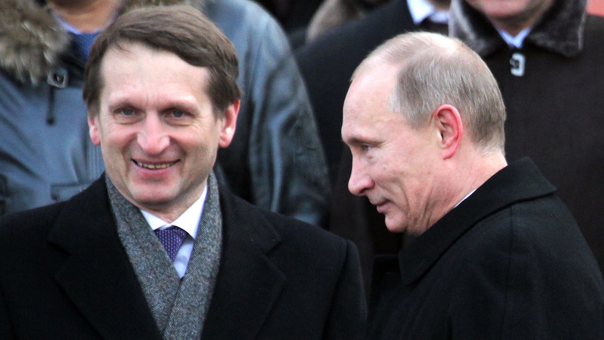 Sergey Naryshkin and Vladimir Putin 