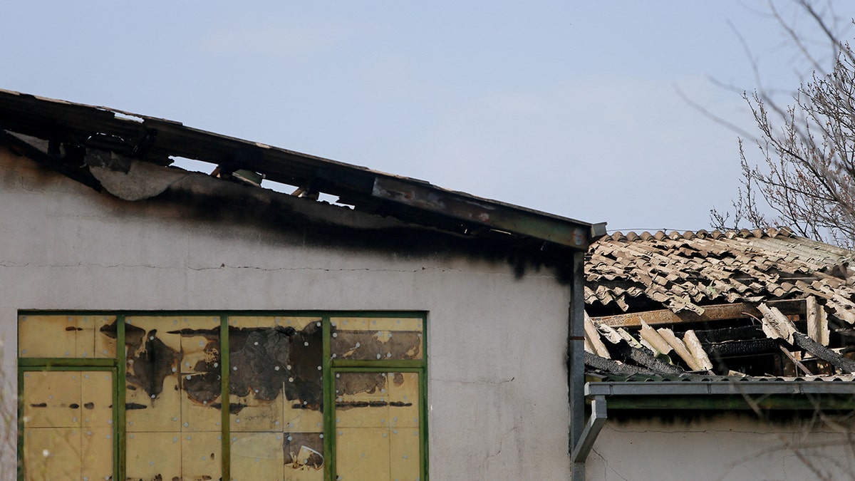 Damaged roof of the nightclub