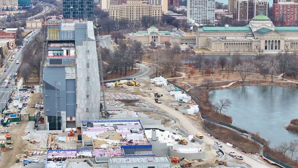 Obama President Centre Aerial Shot