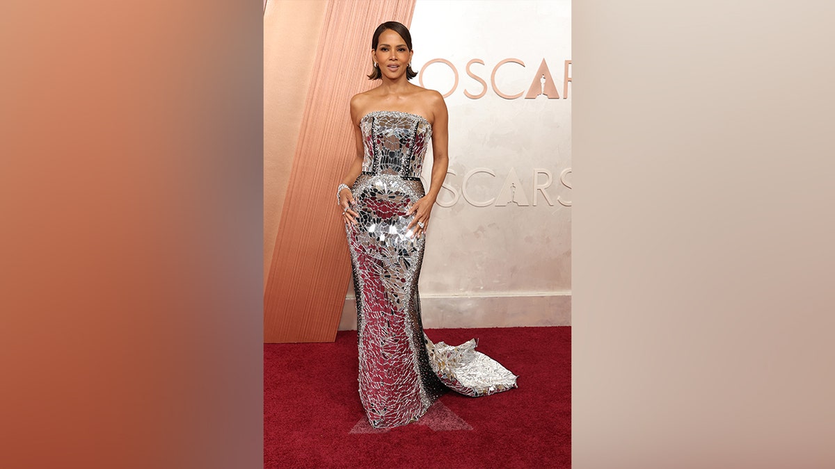 Halle Berry stunned in a mirror dress.