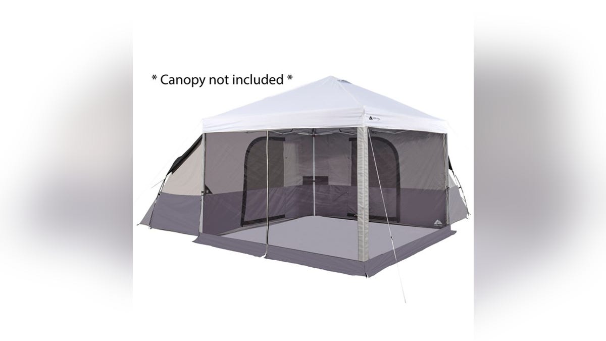 Easily attach a canopy to this tent for extra space. 