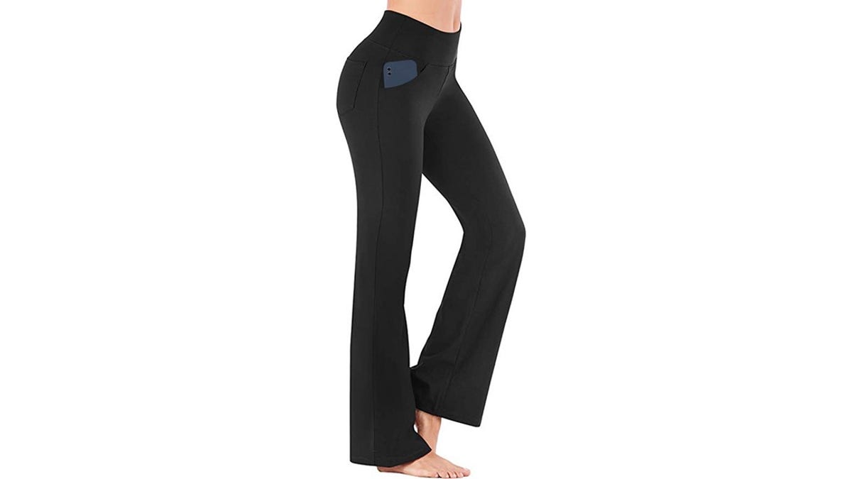 Yoga pants are comfortable and lightweight. 