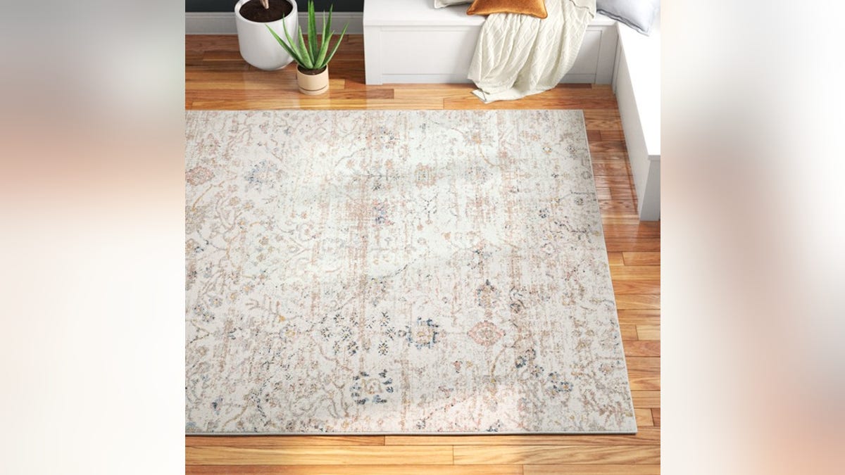 A vintage-style boho rug. 