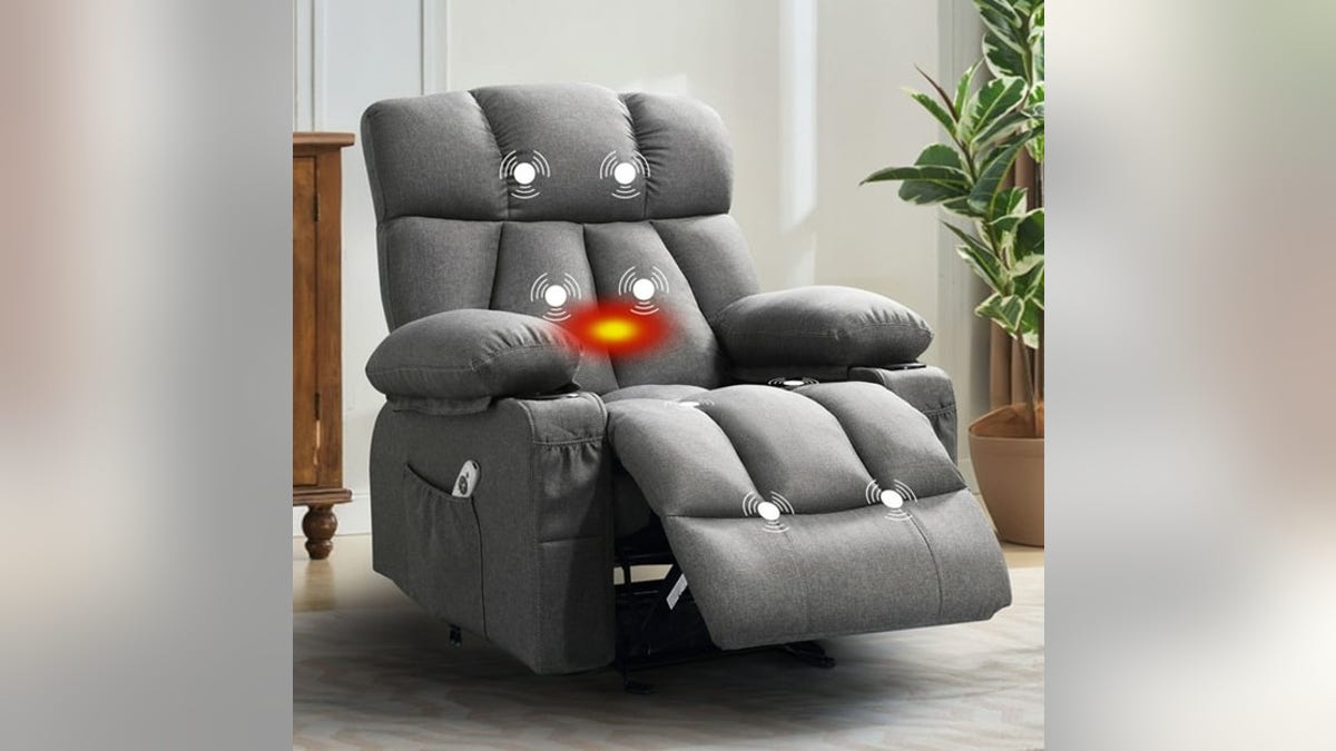 This recliner is heated and has a massage feature. 