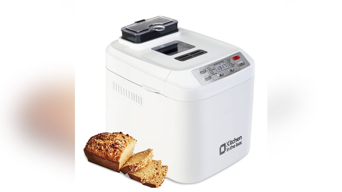 A bread machine makes a dozen different kinds of bread. 