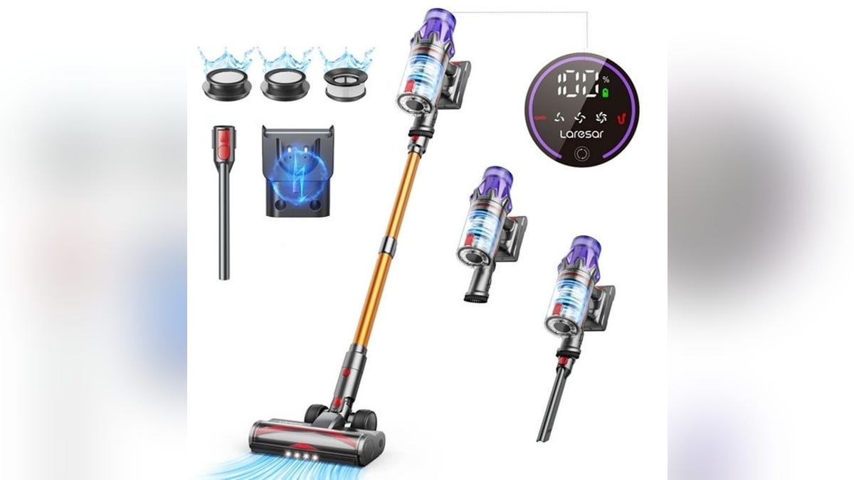 This lightweight vacuum makes it easy to clean your home. 