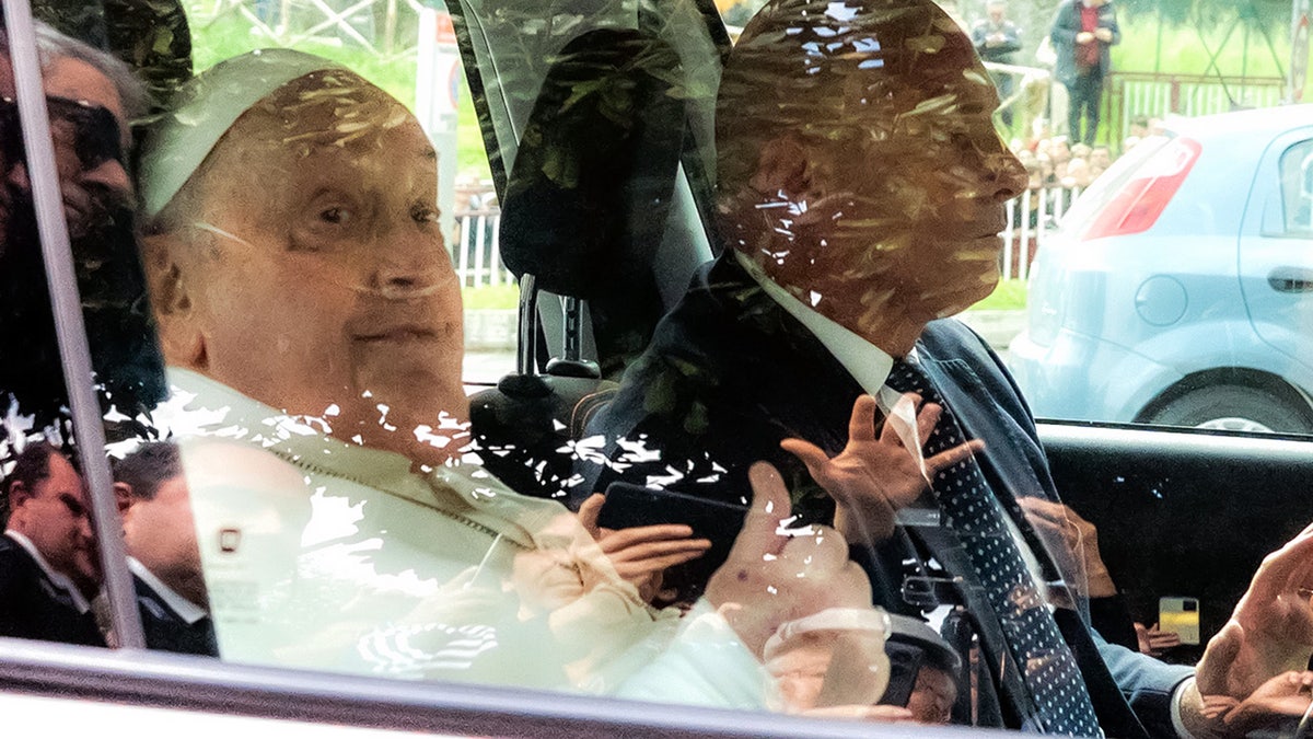 Pope Francis in the car