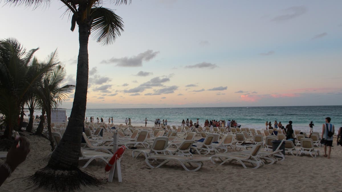 The beach area at the Riu Republica Resort