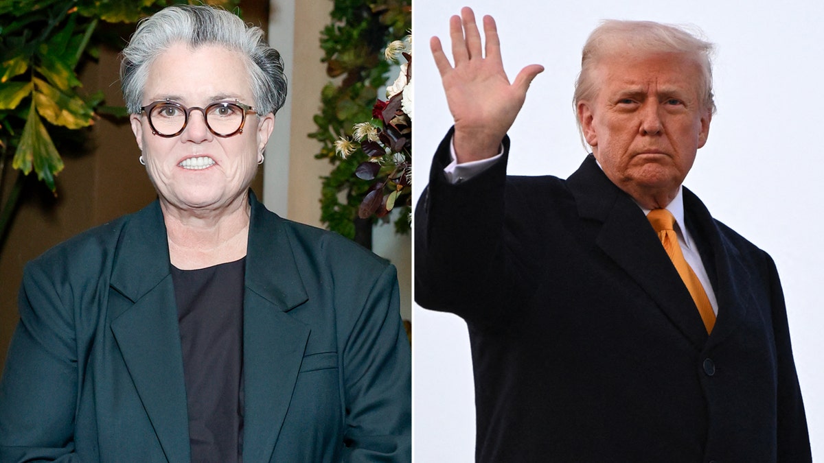 Rosie O'Donnell e o presidente Donald Trump dividiram